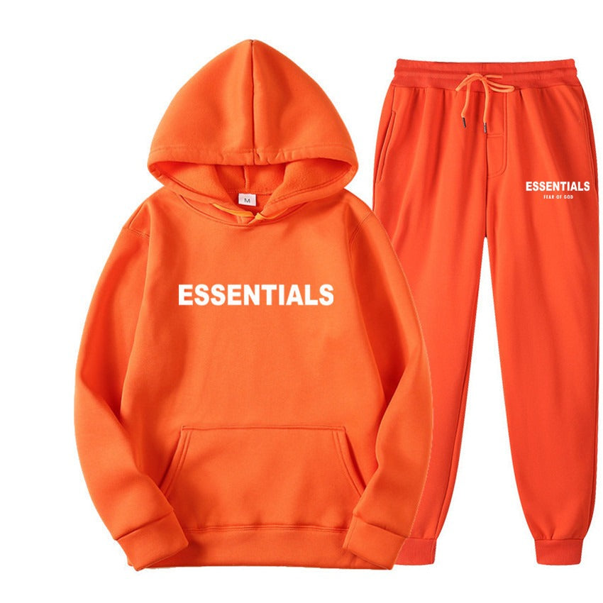 FEAR OF GOD ESSENTIALS couple suit sweatshirt men and women double line high street fashion brand autumn and winter two-piece suit eprolo