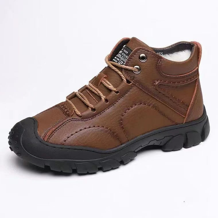 Men's cotton shoes men's winter new style snow boots with fleece insulation casual sports shoes men's outdoor hiking shoes eprolo