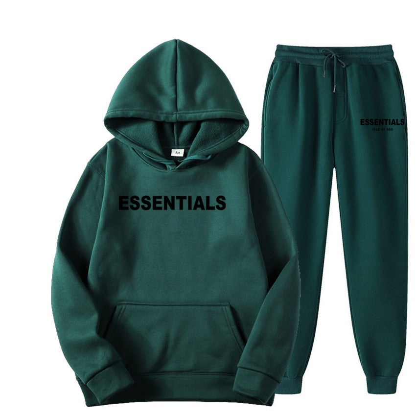 FEAR OF GOD ESSENTIALS couple suit sweatshirt men and women double line high street fashion brand autumn and winter two-piece suit eprolo