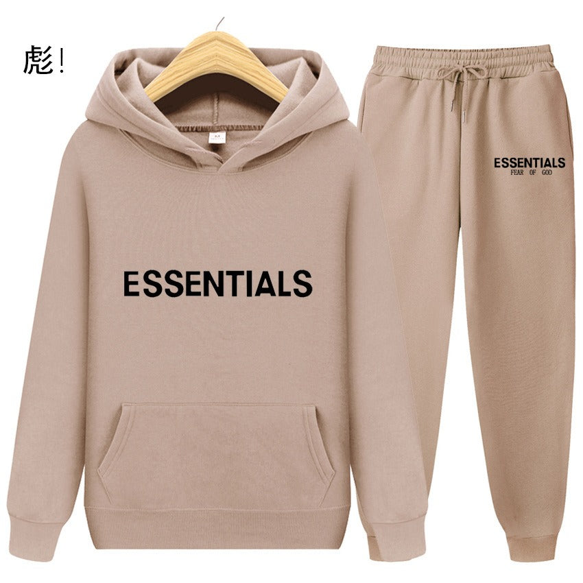FEAR OF GOD ESSENTIALS couple suit sweatshirt men and women double line high street fashion brand autumn and winter two-piece suit eprolo