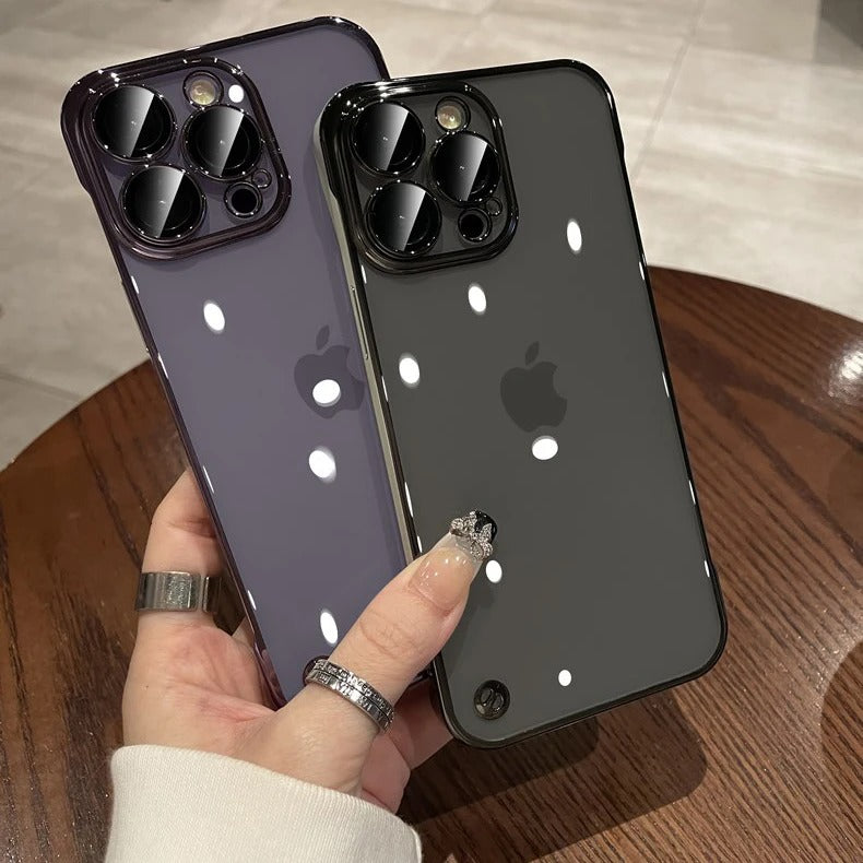 Suitable for iPhone 16 phone case ultra-thin electroplated frameless Apple 15 Promax protective case 14 transparent new model eprolo
