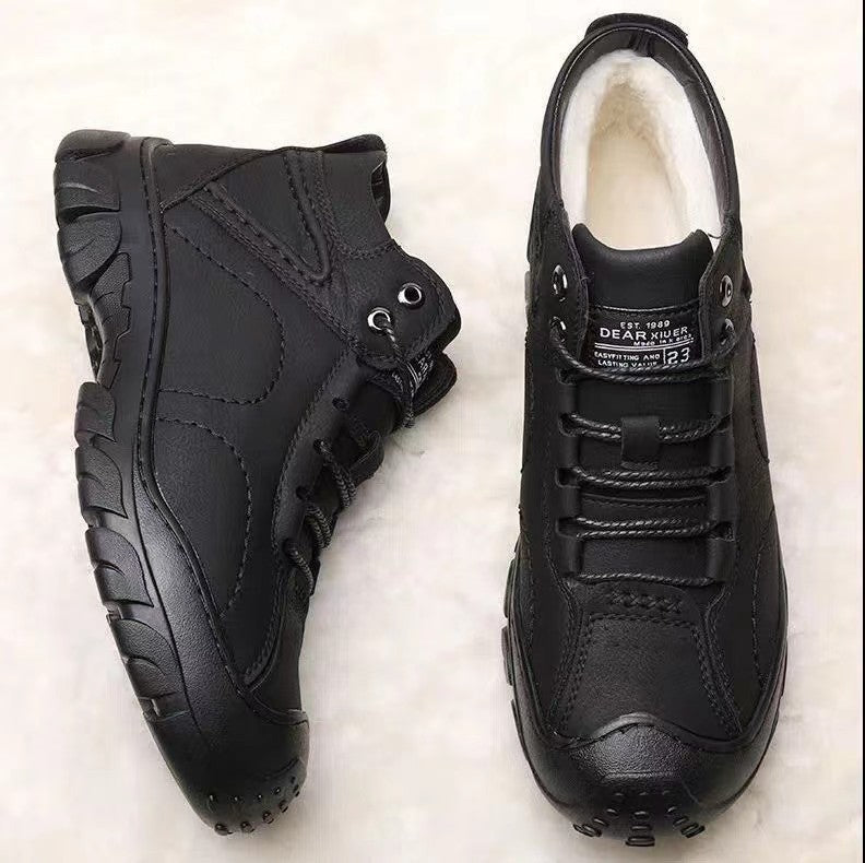 Men's cotton shoes men's winter new style snow boots with fleece insulation casual sports shoes men's outdoor hiking shoes eprolo