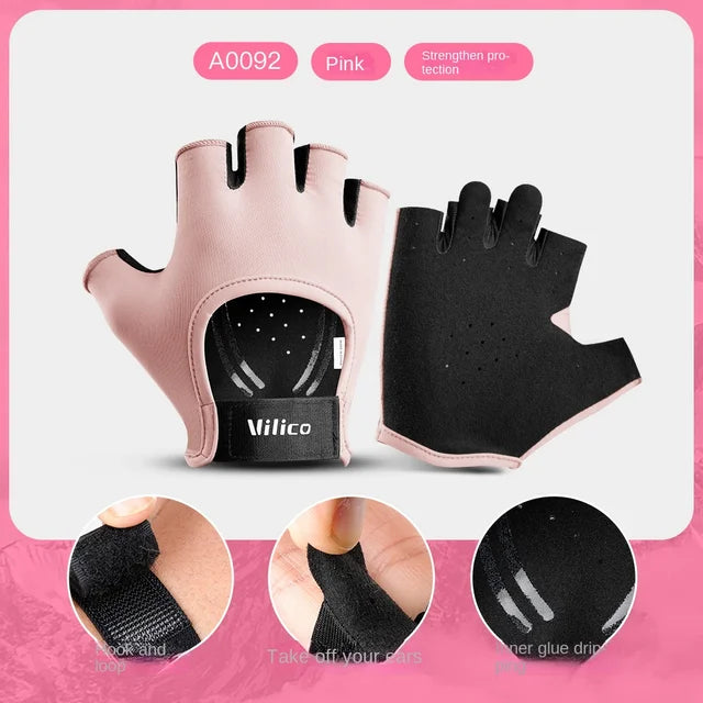 Fitness yoga gloves with half finger iron rubbing anti slip wear-resistant and anti cocoon gloves eprolo