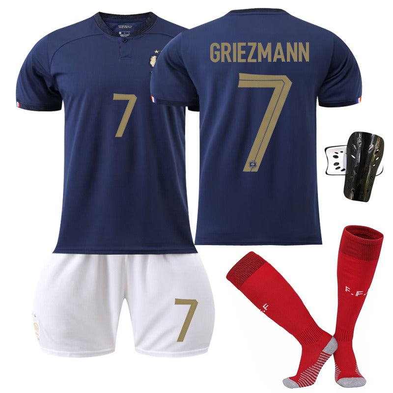 New home World Cup No. 10 Mbappe 19 Benzema 11 Dembele 9 Giroud jersey set eprolo