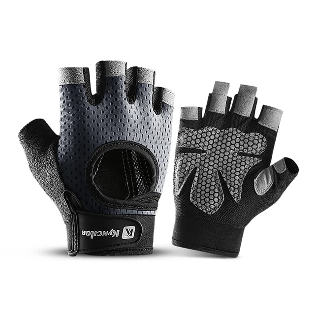 Outdoor sports fitness gloves anti slip and wear-resistant silicone half finger exposed riding gloves eprolo