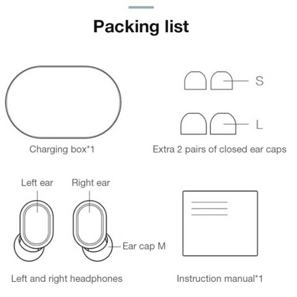 A6S Bluetooth Headsets For Redmi Airdots Wireless Earbuds 5.0 TWS Earphone Noise Cancelling Mic for Xiaomi iPhone Huawei Samsung eprolo
