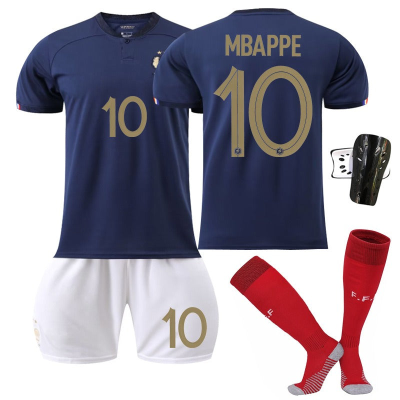 New home World Cup No. 10 Mbappe 19 Benzema 11 Dembele 9 Giroud jersey set eprolo