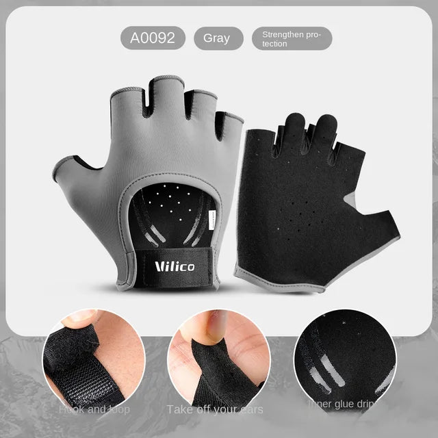 Fitness yoga gloves with half finger iron rubbing anti slip wear-resistant and anti cocoon gloves eprolo