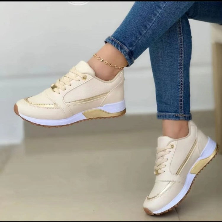 Thick soled color blocked casual low cut sports women's shoes eprolo