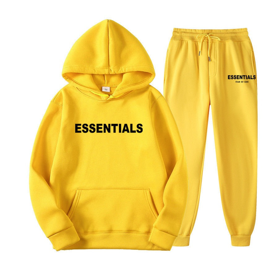 FEAR OF GOD ESSENTIALS couple suit sweatshirt men and women double line high street fashion brand autumn and winter two-piece suit eprolo