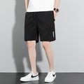 Shorts Mens New Quarter Pants Mens Solid Color Straight Tube Quick Drying Ice Silk Pants Korean Version Large Beach Pants eprolo