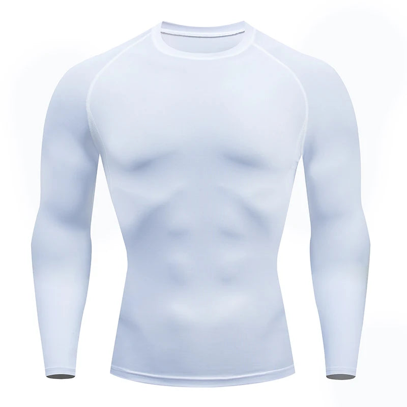 Men Compression Running T Shirt Fitness Tight Long Sleeve Sport tshirt Training Jogging Shirts Gym Sportswear Quick Dry rashgard eprolo