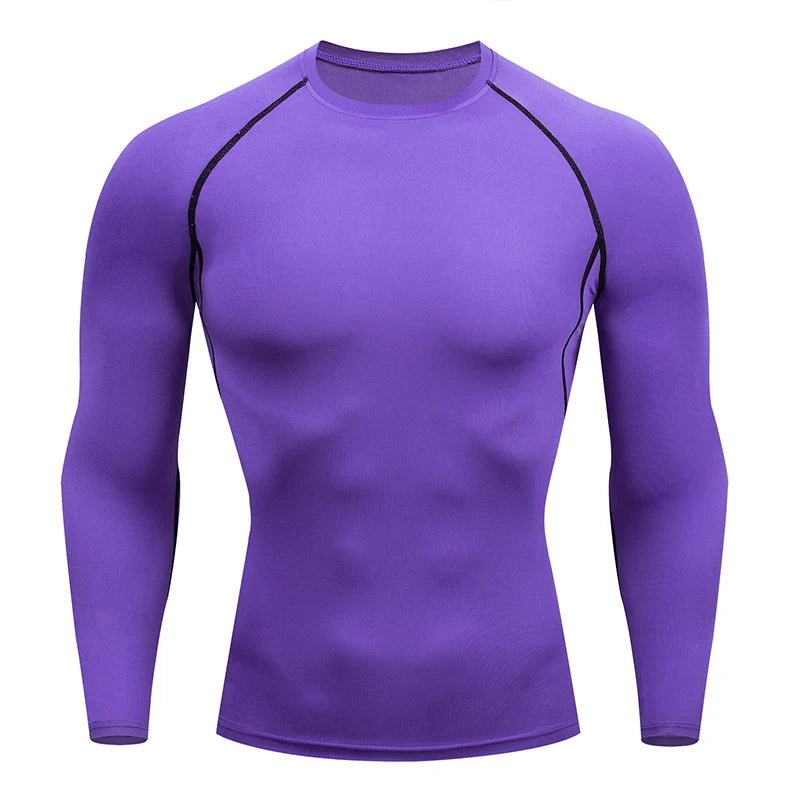Men Compression Running T Shirt Fitness Tight Long Sleeve Sport tshirt Training Jogging Shirts Gym Sportswear Quick Dry rashgard eprolo