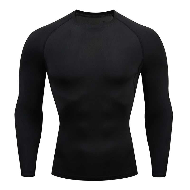Men Compression Running T Shirt Fitness Tight Long Sleeve Sport tshirt Training Jogging Shirts Gym Sportswear Quick Dry rashgard eprolo
