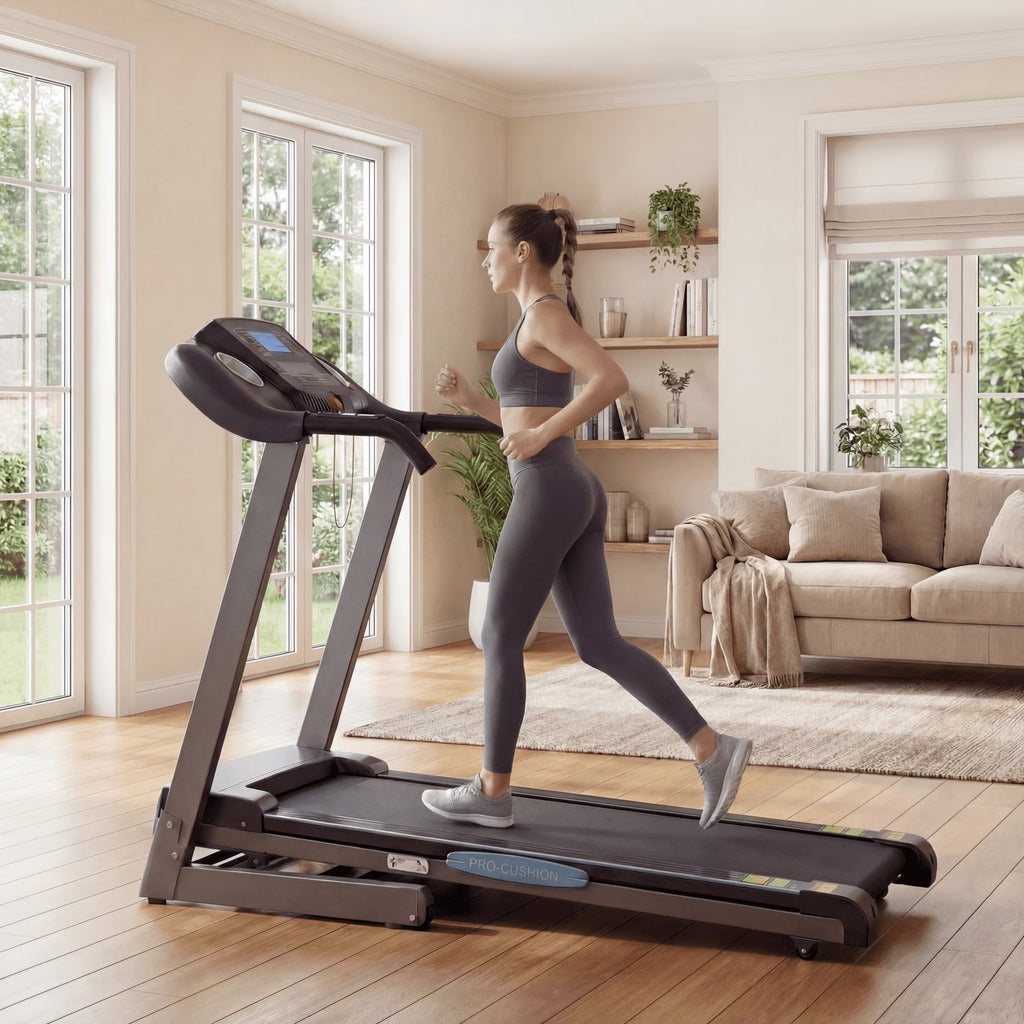 12Level Treadmill Auto Incline 2.5HP Folding Treadmill for Home with LCD Monitor 220Lbs 8.5 Mph Speed Range